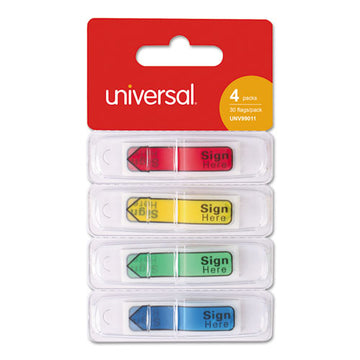 Universal® Deluxe Message Arrow Flags, "sign Here", Assorted Colors, 120-pack freeshipping - TVN Wholesale